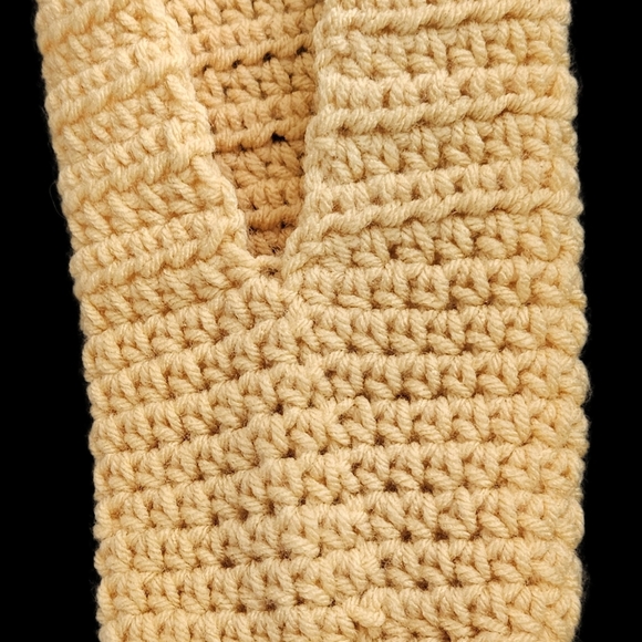 Handmade yellow crocheted doggie Sweater for small puppy or small dog - Picture 4 of 8